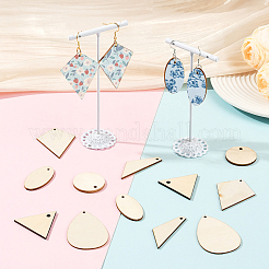 Наборы для изготовления деревянных висячих серег своими руками&nbsp;DIY-SP0005-03