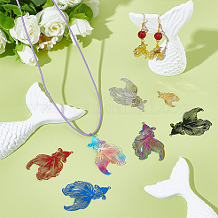 28 шт. 7-х цветные подвески из нержавеющей стали с травленым металлом&nbsp;STAS-GA0001-85