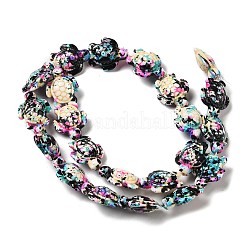 Нити из синтетических бирюзовых бусин&nbsp;X-G-P507-05H