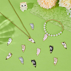 60шт 6 цвета сплава эмалевые подвески&nbsp;ENAM-ME0001-35