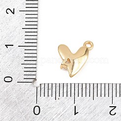 Pendentifs en laiton micro pavé de zircone cubique transparent pour la saint-valentin&nbsp;KK-D225-13G