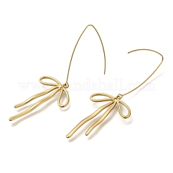 Серьги-бантики из нержавеющей стали 304&nbsp;EJEW-H015-02G