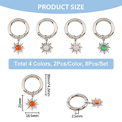 Сплав с подвесками в виде кошачьего глаза&nbsp;HJEW-AB00224