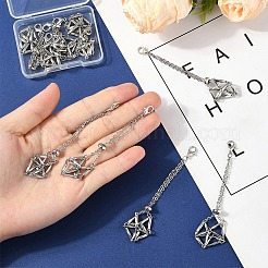 10 шт. подвеска-мешок из нержавеющей стали 304 в технике макраме&nbsp;HJEW-YW00109