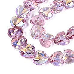 Chapelets de perles en verre transparent électrolytique&nbsp;X-EGLA-N056-01A-05