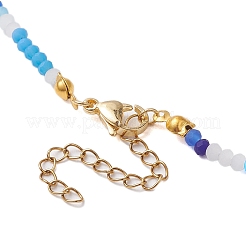 Стекло бисера ожерелья&nbsp;NJEW-JN04896-02