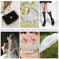 8 ярд полиэфирной плиссированной кружевной ленты&nbsp;OCOR-WH0078-159A