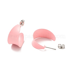 Orecchini a bottone in acciaio inossidabile 304&nbsp;EJEW-P202-09P-02