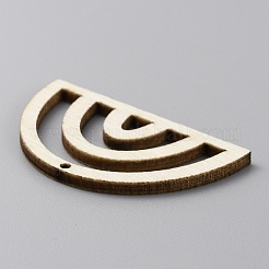 Anhänger aus unbehandeltem Holz in Fächerform aushöhlen&nbsp;DIY-WH0488-11B
