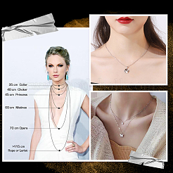 Комплект из 2 шт. ожерелий из двух цепочек Boston Link с родиевым покрытием&nbsp;STER-BBC0006-13A