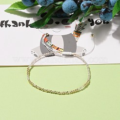 Bracelets de perles de nylon tressés réglables&nbsp;BJEW-JB05764