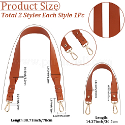 2 pz 2 stili manici per borsa in pelle PU&nbsp;DIY-CL0002-67A