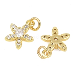 Латунные микропаве прозрачные кубические циркониевые подвески&nbsp;KK-D218-23G-03