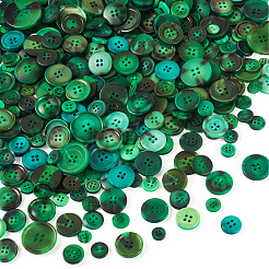 Плоские круглые пуговицы из смолы&nbsp;BUTT-TAC0017-01F