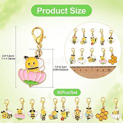 40 шт. 10 стильных эмалевых подвесных украшений из сплава&nbsp;HJEW-FS00064