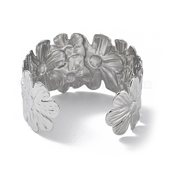 Браслеты-манжеты из нержавеющей стали 304 для женщин&nbsp;BJEW-Z078-17P