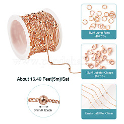 Наборы для самостоятельного изготовления ожерелий/браслетов из витых цепей из латуни&nbsp;DIY-TA0011-41