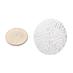 Плоские круглые открытые манжетные кольца из нержавеющей стали 304 с защитой от потускнения&nbsp;RJEW-M047-10P