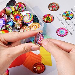 70 шт. Стеклянные кабошоны с плоской задней стенкой для проектов своими руками&nbsp;GGLA-SZ0001-33B