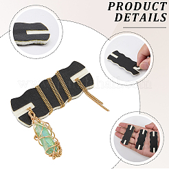10 carte d'affichage anti-enroulement pour collier en similicuir avec laine&nbsp;AJEW-CL0002-96D