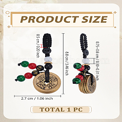 1 pièce en laiton avec décorations en polyester et plastique ABS imitation perles&nbsp;HJEW-LP0002-72A
