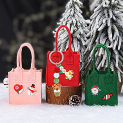 6 шт. 6 стиля рождественских брелоков из непрозрачной смолы&nbsp;KEYC-SP0001-54