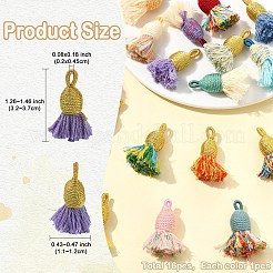 16 шт. 16-х цветные хлопковые подвески-кисточки&nbsp;FIND-YW0010-28