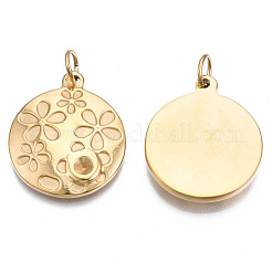 Pendentifs en acier inoxydable chirurgical 316 avec monture en strass&nbsp;STAS-N097-040