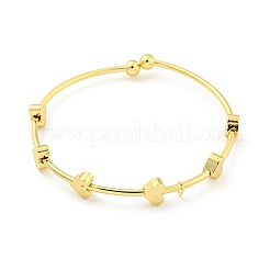 Женские латунные браслеты в форме сердца&nbsp;BJEW-Z062-16G