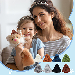 24 decorazione per cappello intrecciato in lana fatta a mano in 8 colori&nbsp;AJEW-FG0003-34A