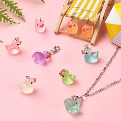 21шт 7 стиля светящиеся прозрачные подвески из смолы&nbsp;RESI-YW0001-82