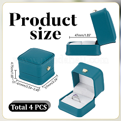 Пластиковые шкатулки для колец&nbsp;OBOX-WH0085-173A