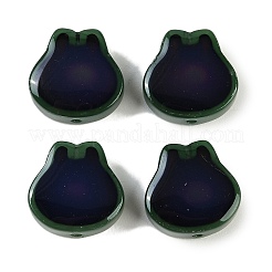 Двухцветные стеклянные бусины для настроения&nbsp;GLAA-Z007-13D