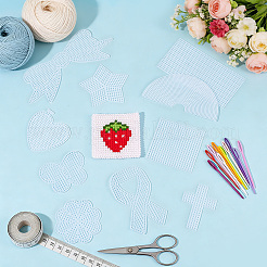 100 pz 10 stili fai da te forme di tela di plastica&nbsp;DIY-WA0001-30