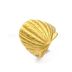 Кольца-манжеты в форме ракушки из нержавеющей стали 304 для женщин&nbsp;RJEW-M019-01G