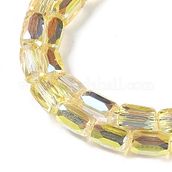 Стеклянные бусины с гальваническим покрытием &nbsp;GLAA-Q101-02A-HP01