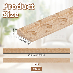 10 moldura de techo de madera&nbsp;AJEW-OC0016-05A