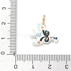 Laiton avec pendentifs en émail&nbsp;KK-CBAF749-03E