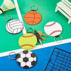 5 стильный брелок из искусственной кожи в спортивном стиле&nbsp;SJEW-TA0001-06