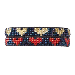 2шт. браслеты из стеклянных бусин ручной работы для женщин&nbsp;BJEW-MZ00157