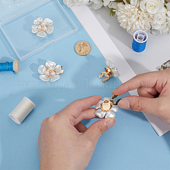 2 paire de boutons de manchette en alliage et strass&nbsp;BUTT-CY0001-40
