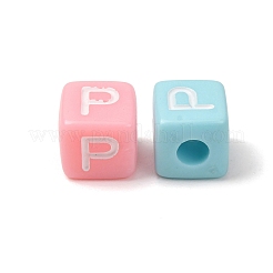 Perles européennes en acrylique opaque&nbsp;AC-CBA7A73-01P