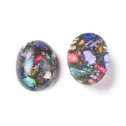 Imperial Jaspis Cabochons aus synthetischer Messinglinie&nbsp;G-D0006-G02-16