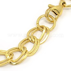 Braccialetti alla moda in acciaio inossidabile 304 con catena a maglie cubane&nbsp;STAS-A028-B059G