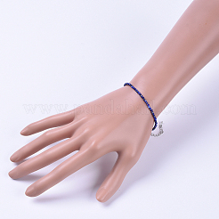 Lapis Lazuli Perlen Armbänder&nbsp;X-BJEW-JB04555-01