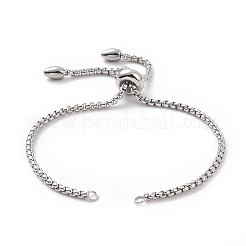Fabrication de bracelets coulissants réglables en acier inoxydable 304 résistants au ternissement&nbsp;LS-STAS-T050-030P