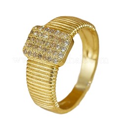 Messing Micro Pave klare Zirkonia Fingerringe&nbsp;FS-WGEE21A-03