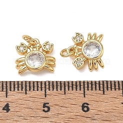 Pendentifs en laiton océan micro-pavé de zircone cubique transparente&nbsp;CU-CBAF3CF-02C-01