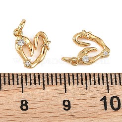 Breloques en laiton serties de micro-pavés de zirconiums cubiques transparents pour la Saint-Valentin de Shegrace&nbsp;XGRQ4N919-704G