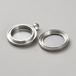 Подвески-медальоны из нержавеющей стали и стекла с фотографией в виде живой памяти STAS-WH0033-59B